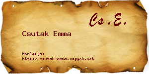 Csutak Emma névjegykártya